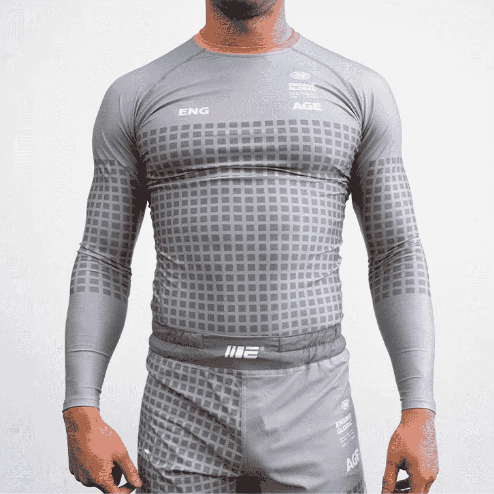 Engage Grid Tech Long Sleeve Rashguard Grey - Image 3