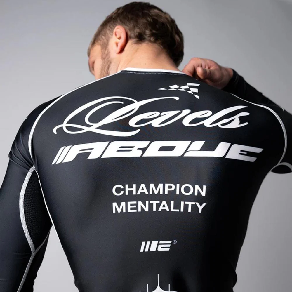 Engage Pit Crew Long Sleeve Rashguard Black/White - Image 5