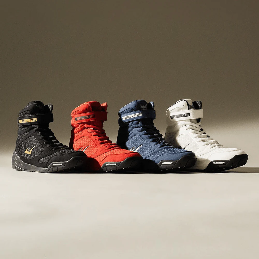 Everlast Elite2 High Top Boxing Shoes Red/Black - Image 6