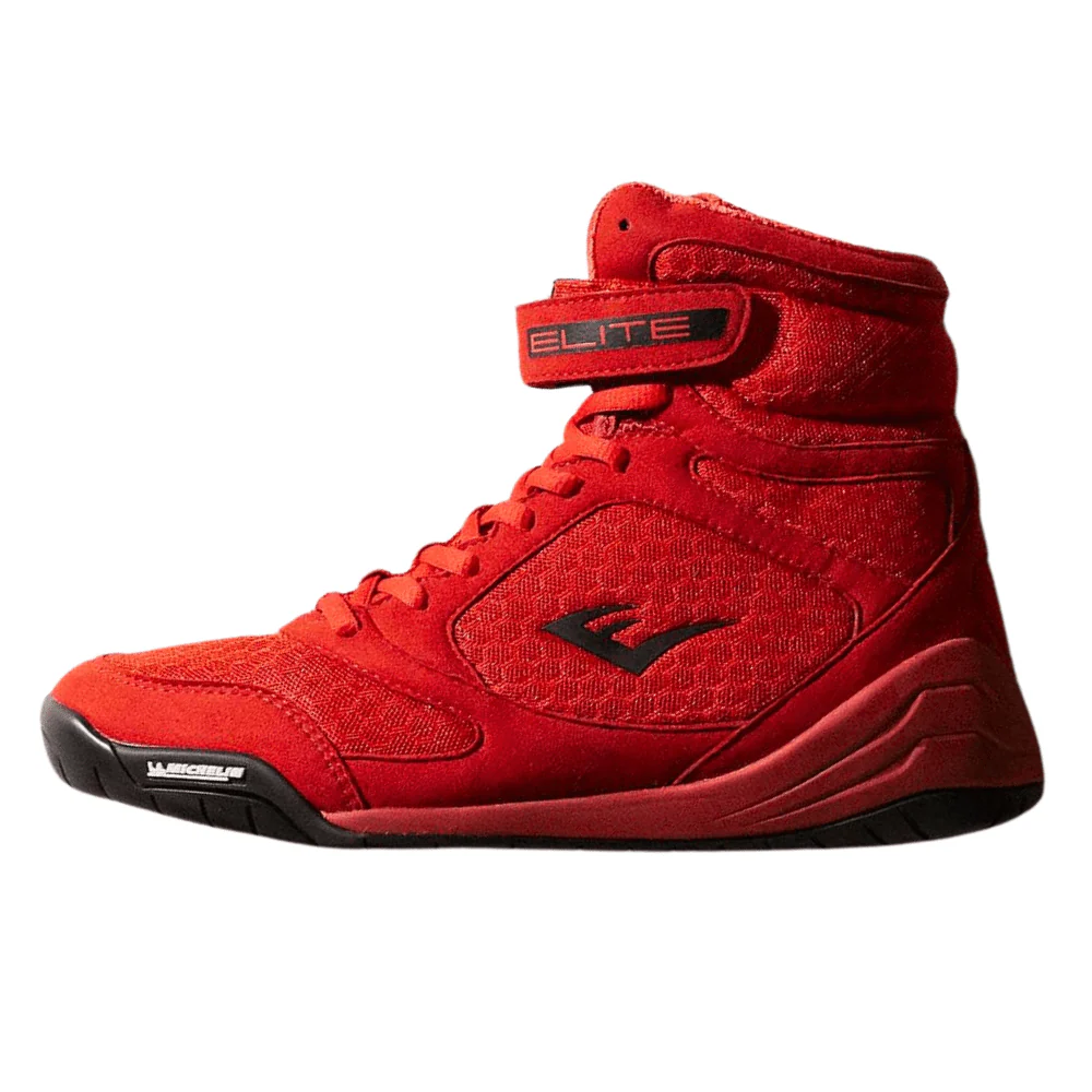 Everlast Elite2 High Top Boxing Shoes Red/Black