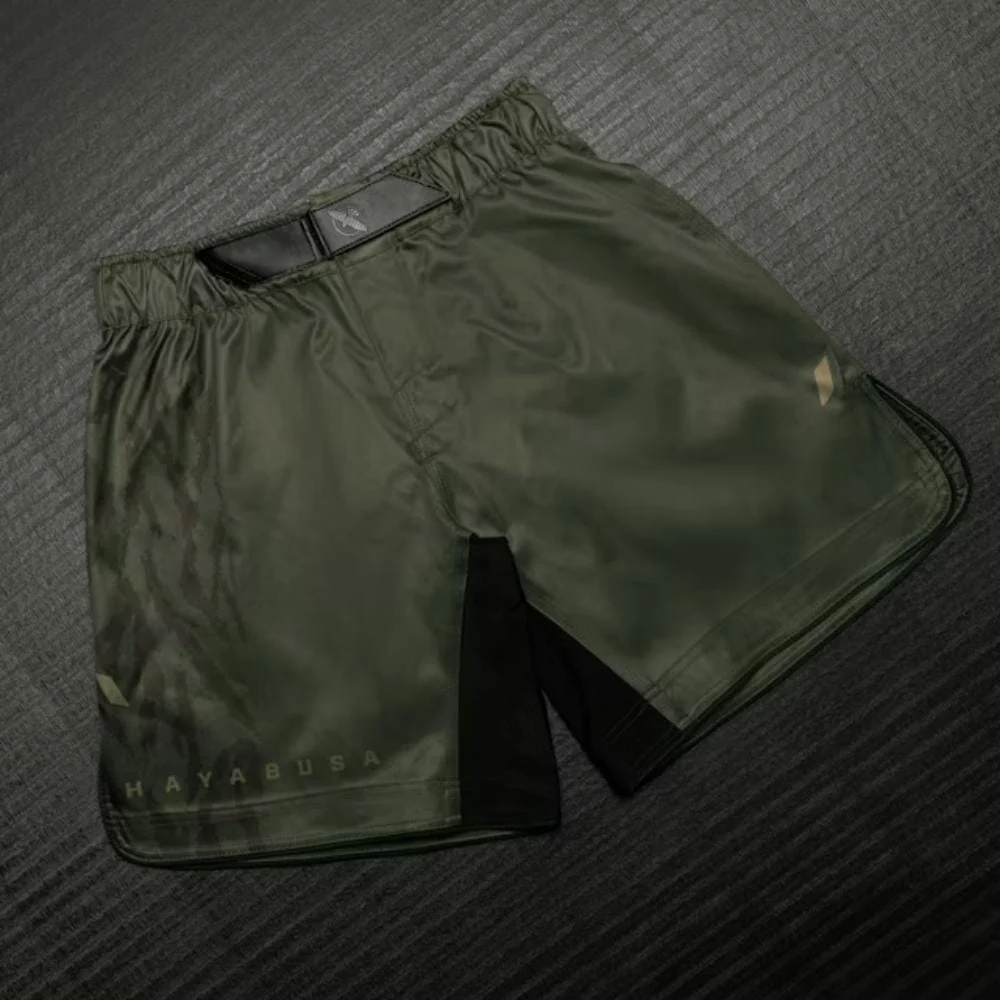 Hayabusa Apex 3/4 Thigh Fight Shorts Forest Green - Image 2