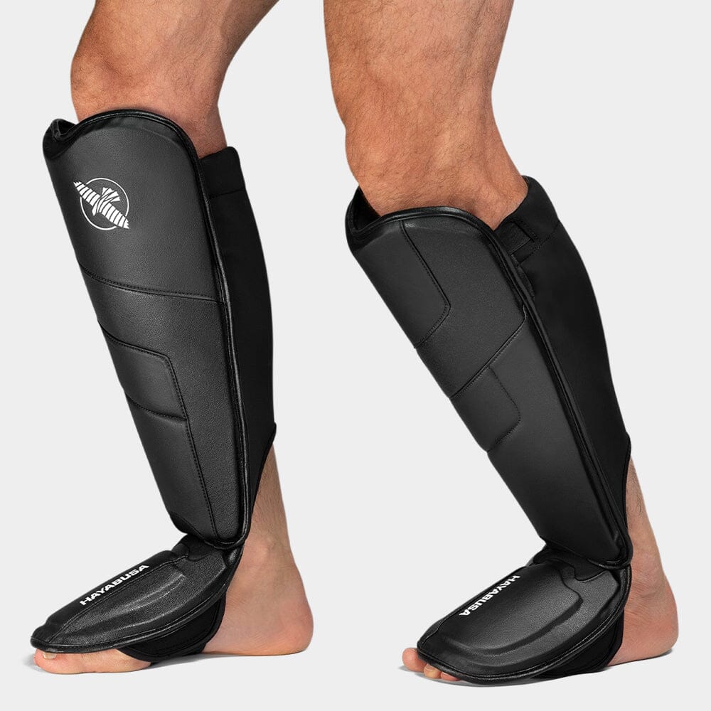 Hayabusa T3 Full-Back Shin Guards Black/Black - Image 2