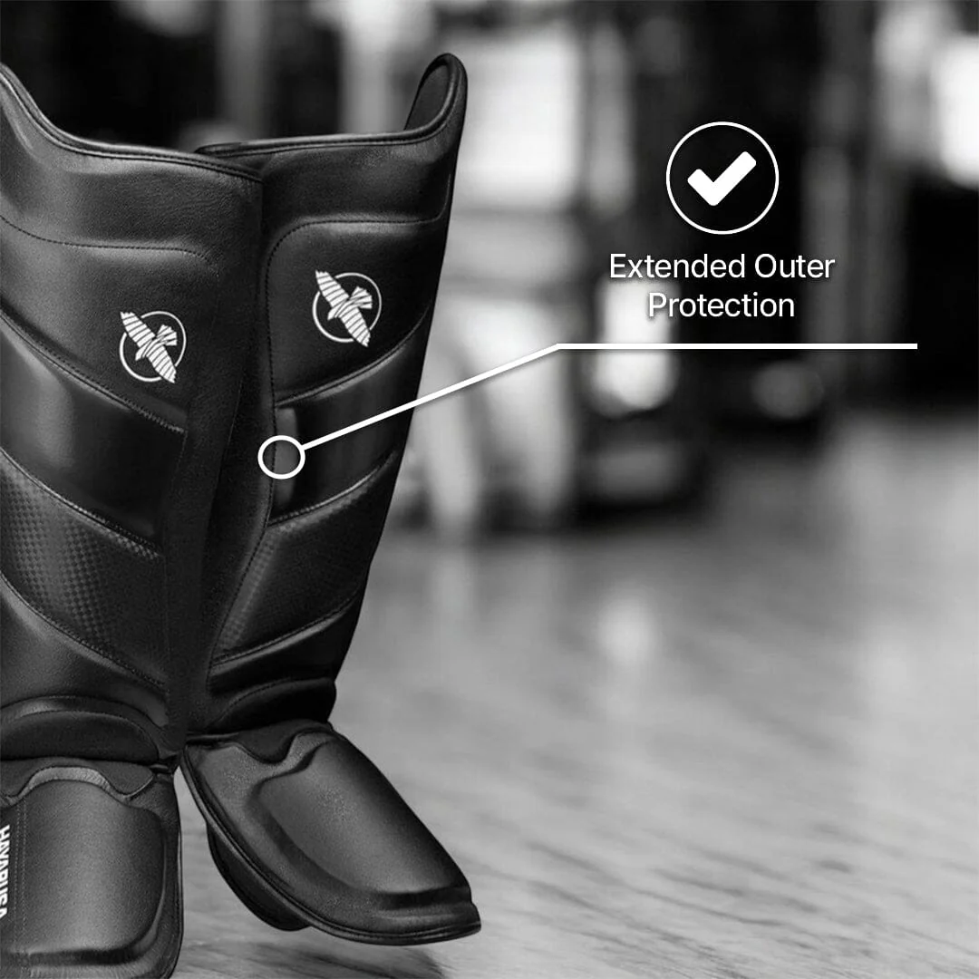 Hayabusa T3 Striking Shin Guards White/Gold - Image 7