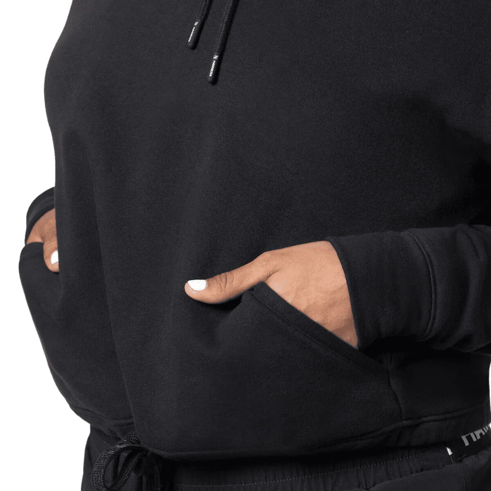 Hayabusa Womens Cozy Fleece Cropped Hoodie Black - Image 4