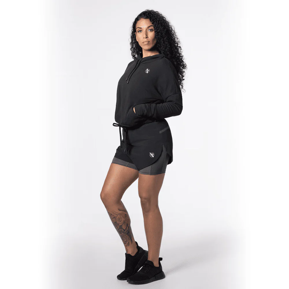 Hayabusa Womens Cozy Fleece Cropped Hoodie Black - Image 6