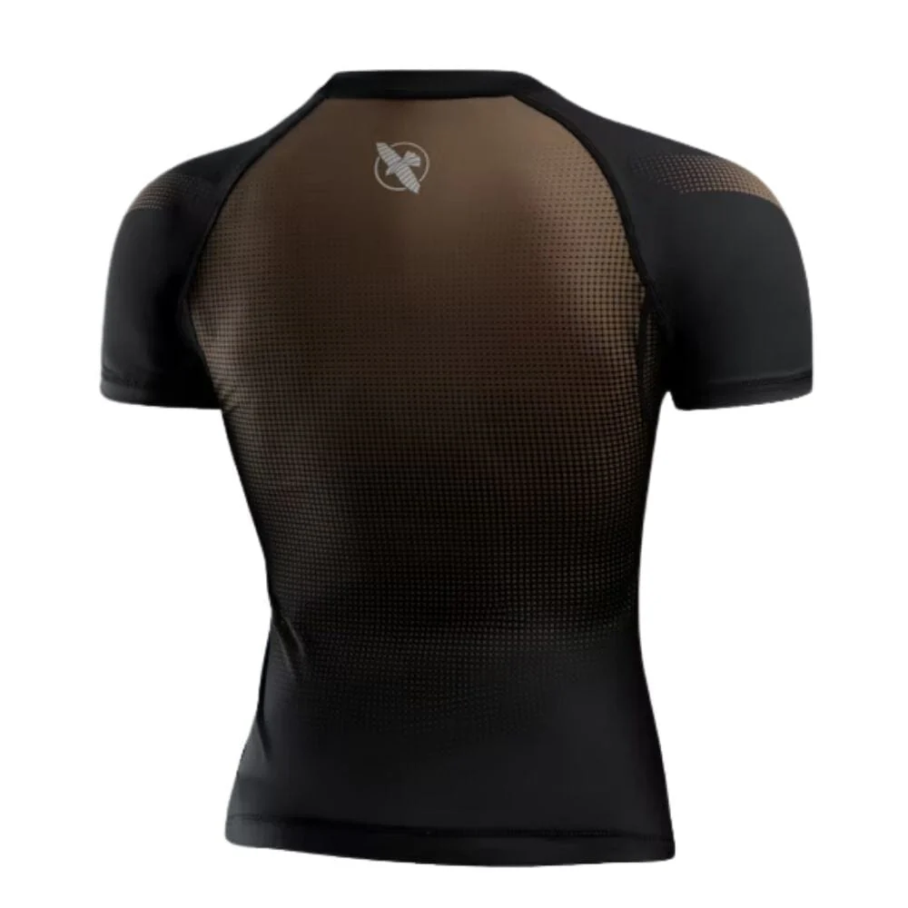 Hayabusa Womens Pro Ranked Short Sleeve Rashguard Brown - Image 3