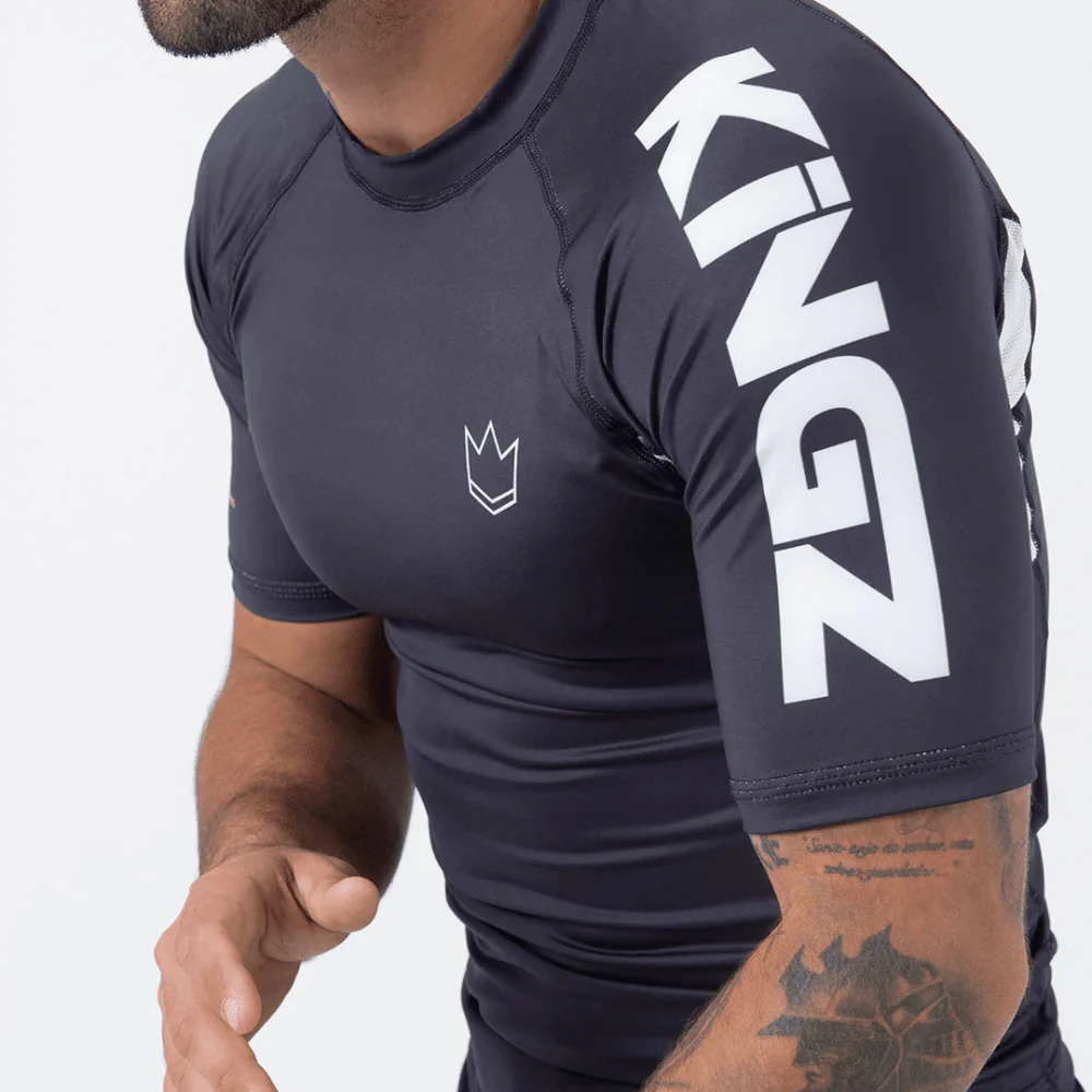 Kingz Ranked Performance V2 Short Sleeve Rashguard White - Image 4