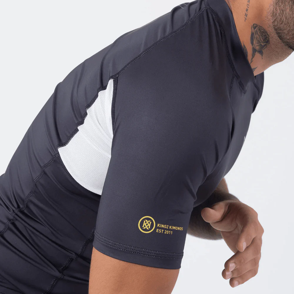 Kingz Ranked Performance V2 Short Sleeve Rashguard White - Image 5