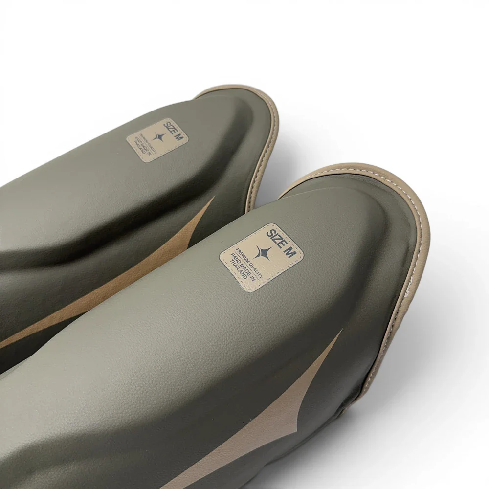 NYT Muay Thai Shin Guards Smoke/Sand - Image 3