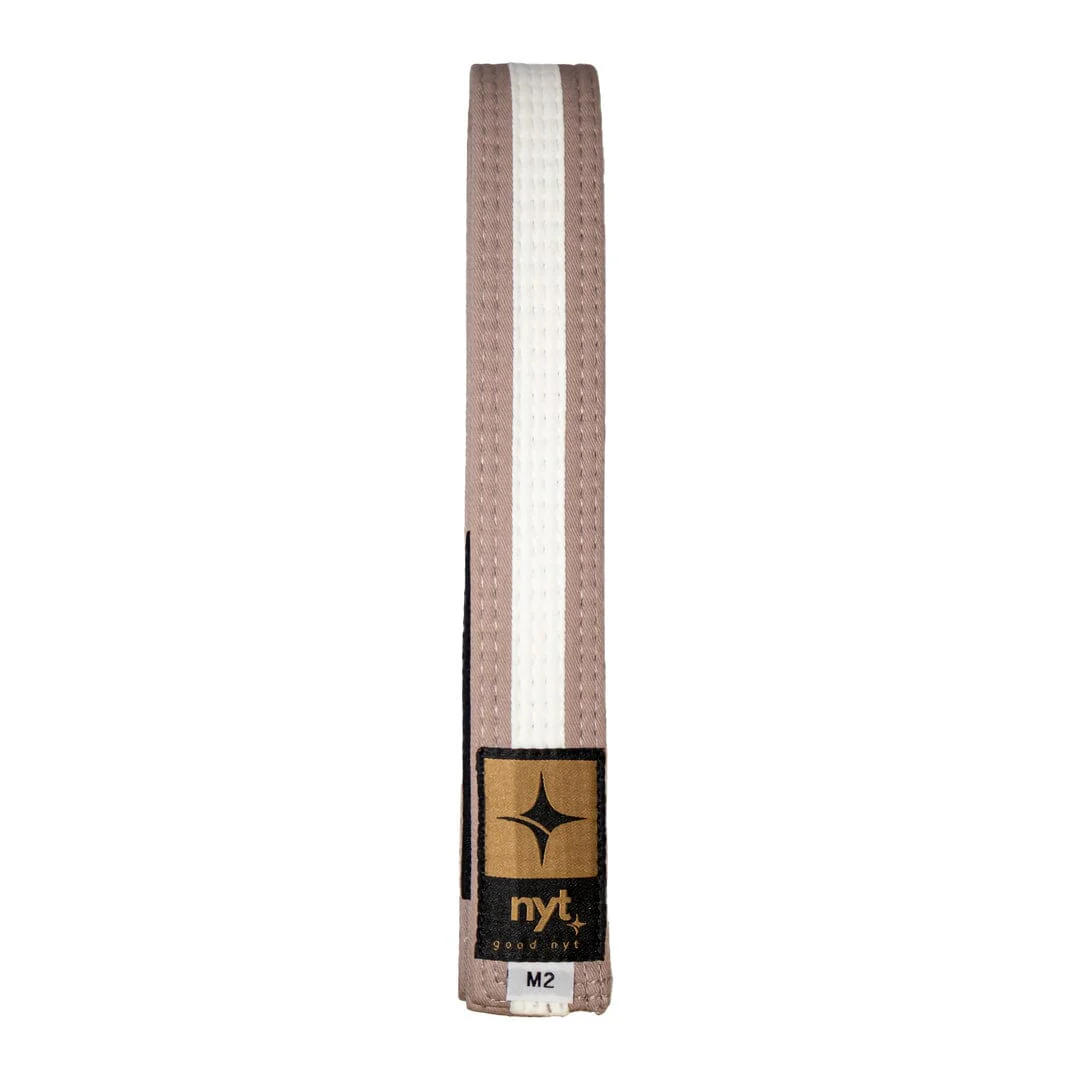 NYT Youth BJJ Gi Belt With White Stripe Grey