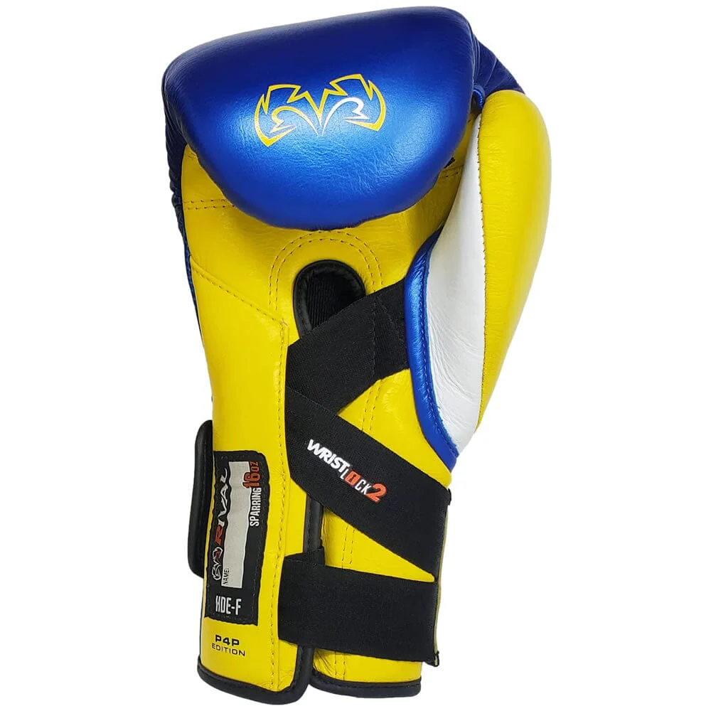 Rival RFX-Guerrero-V Sparring Gloves (P4P Edition) Blue/Yellow - Image 3