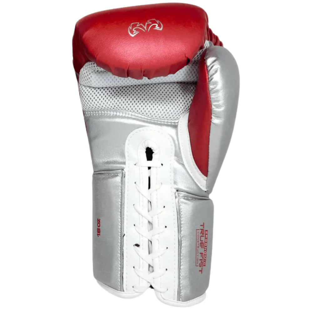 Rival RS100 Small-Fit Professional Sparring Gloves Red/Silver - Image 3