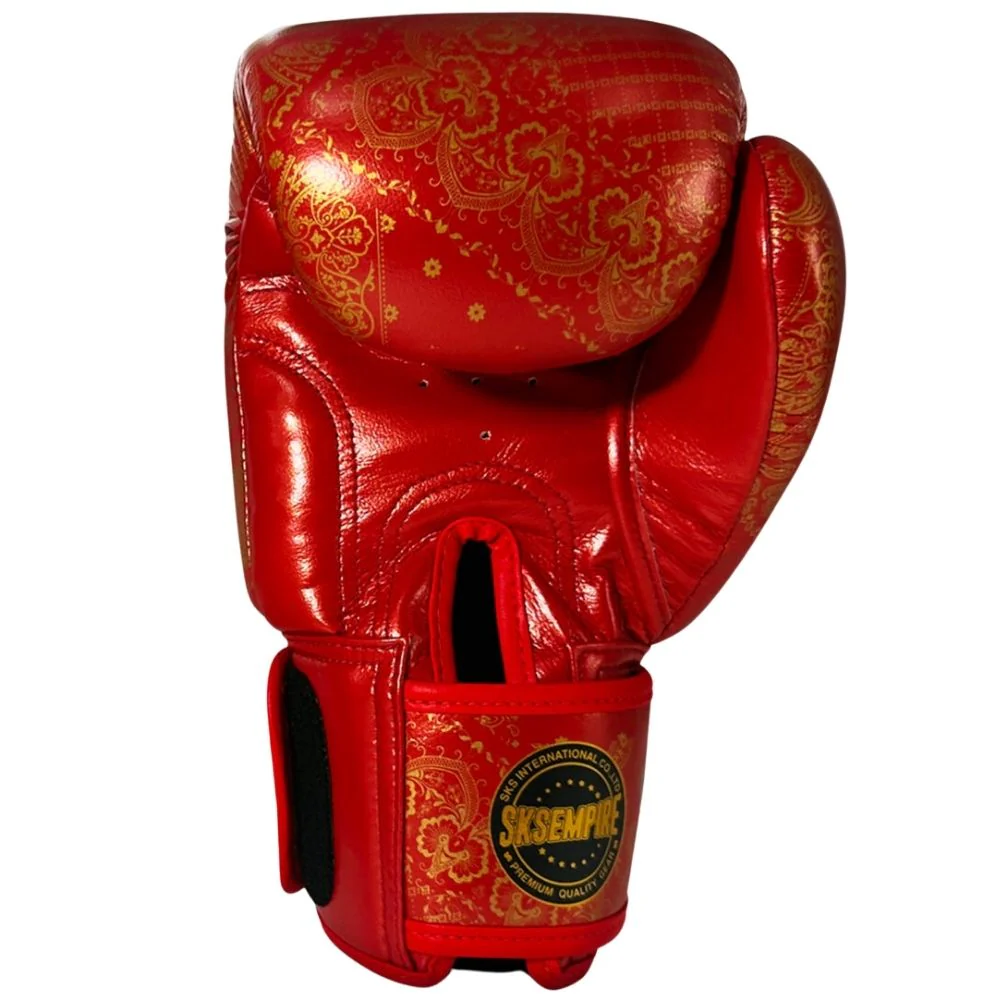 SKS Bandana Muay Thai Gloves Metallic Red - Image 3