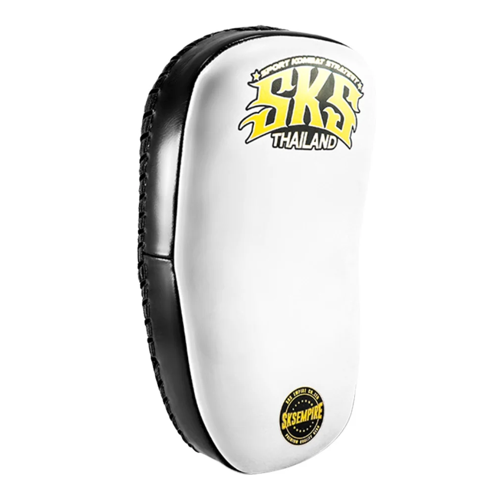 SKS Medium Curved Muay Thai Pads White - Image 2