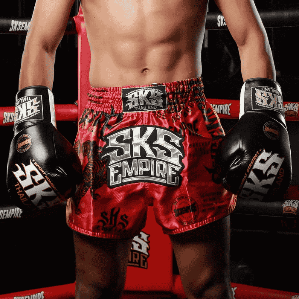 SKS Trapezoid Lace Boxing Gloves Blue - Image 5