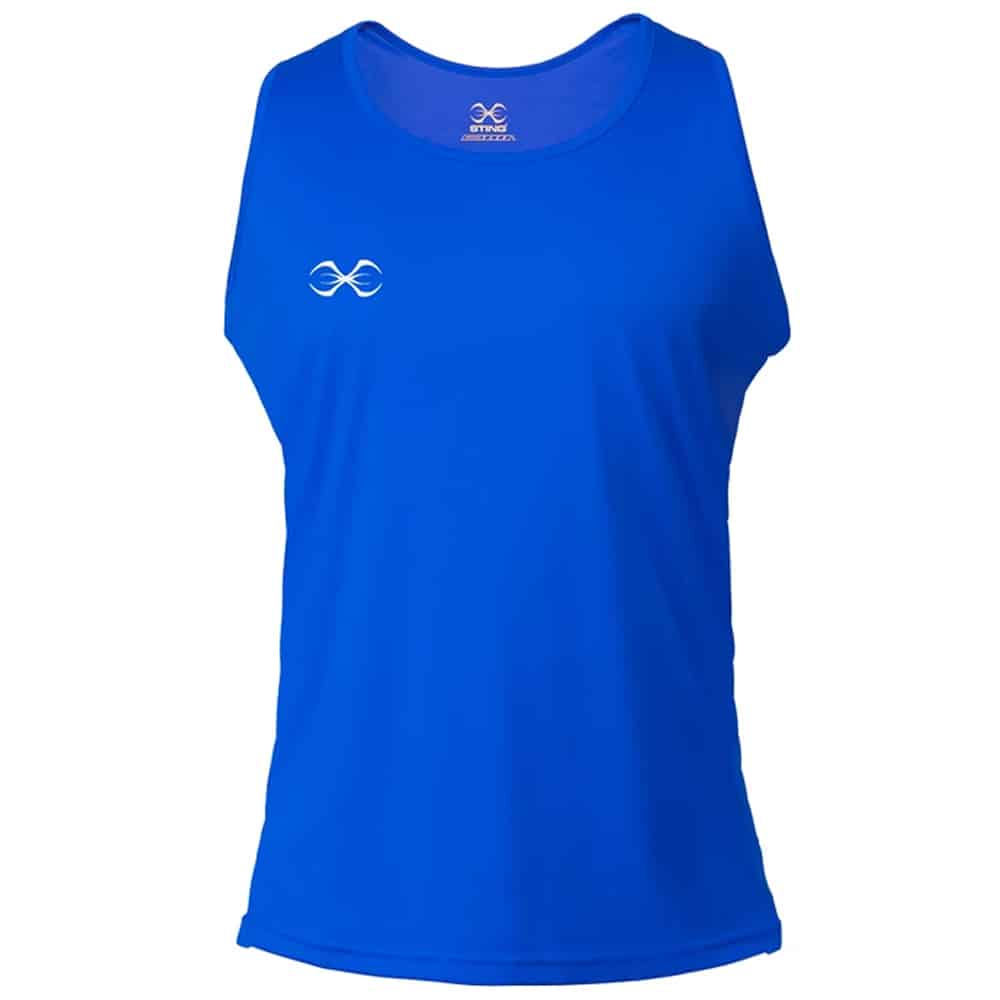 Sting Mens Mettle Boxing Singlet IBA Approved Blue